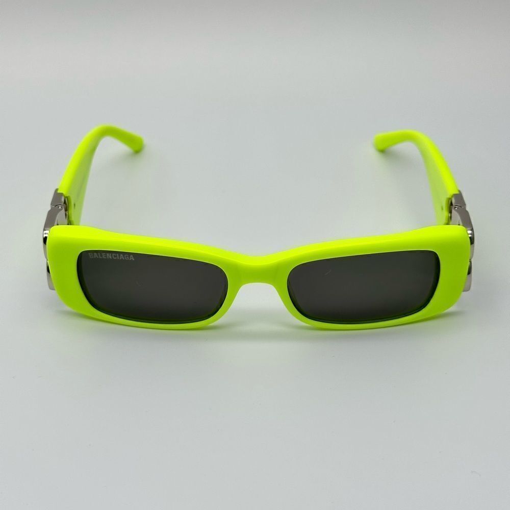 Balenciaga Sunglasses BB0096S 008 Yellow Silver Women NEW